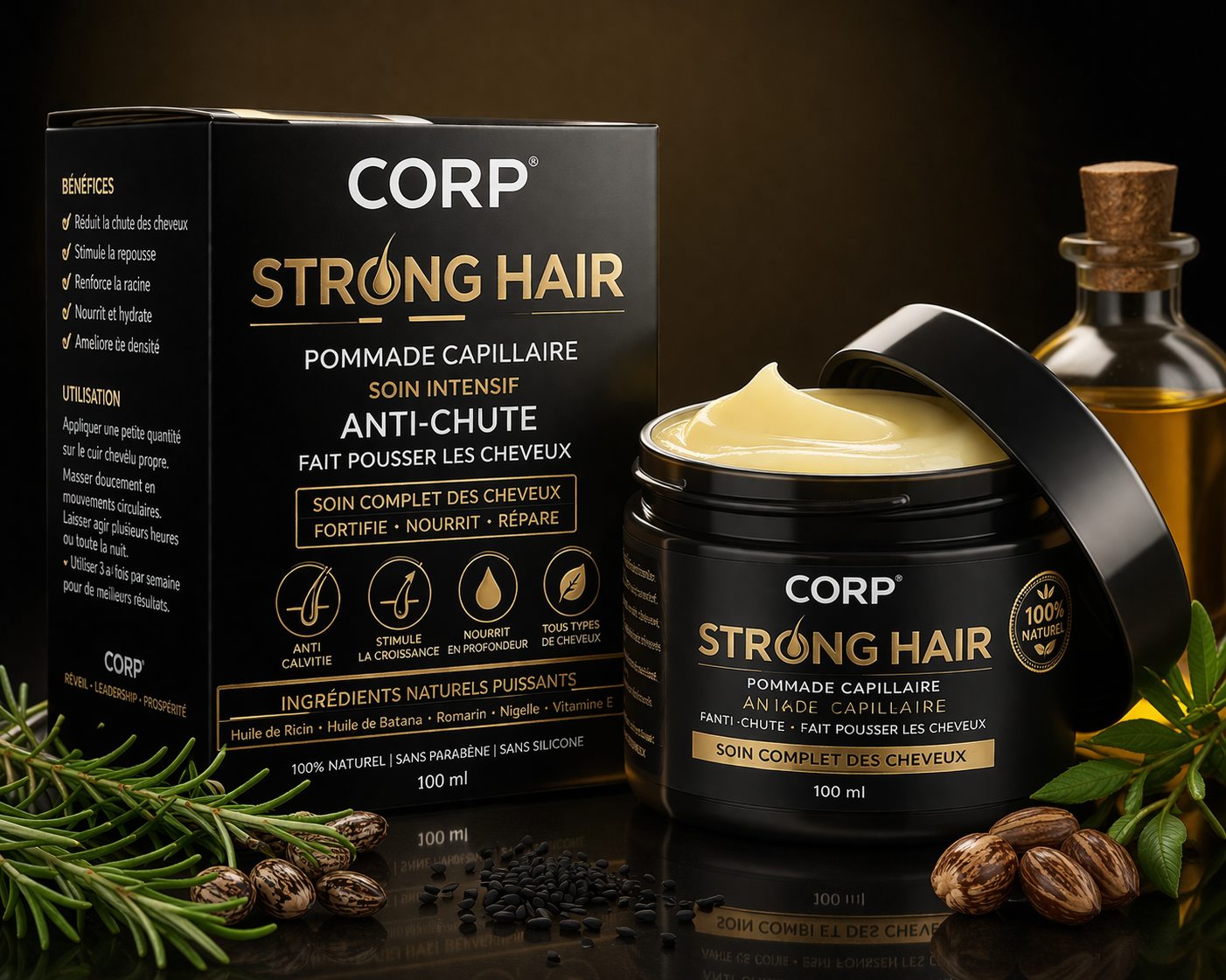 POMMADE CAPILLAIRE – CORP STRONG HAIR
